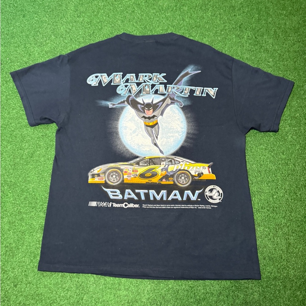 Batman Justice League Cartoon Network T Shirt Vintage Mark Martin Nascar Large